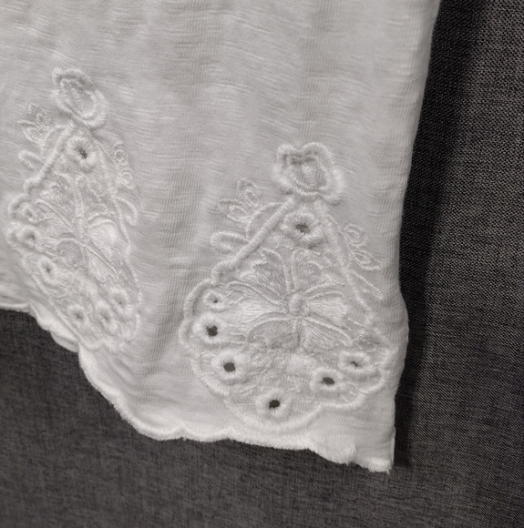 NWOT Talbots Embroidered Eyelet Cottagecore Pullover Tunic Women's M White - Picture 4 of 10
